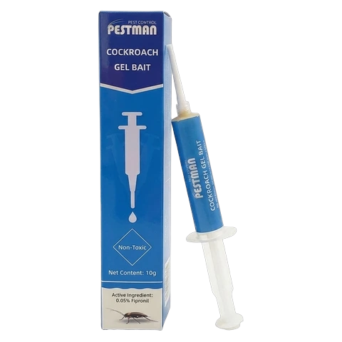 The Pestman cockroach gel bait carton and 10 g gel syringe
