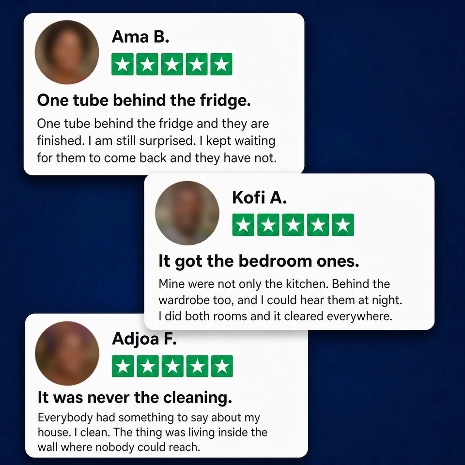 Three five-star customer reviews